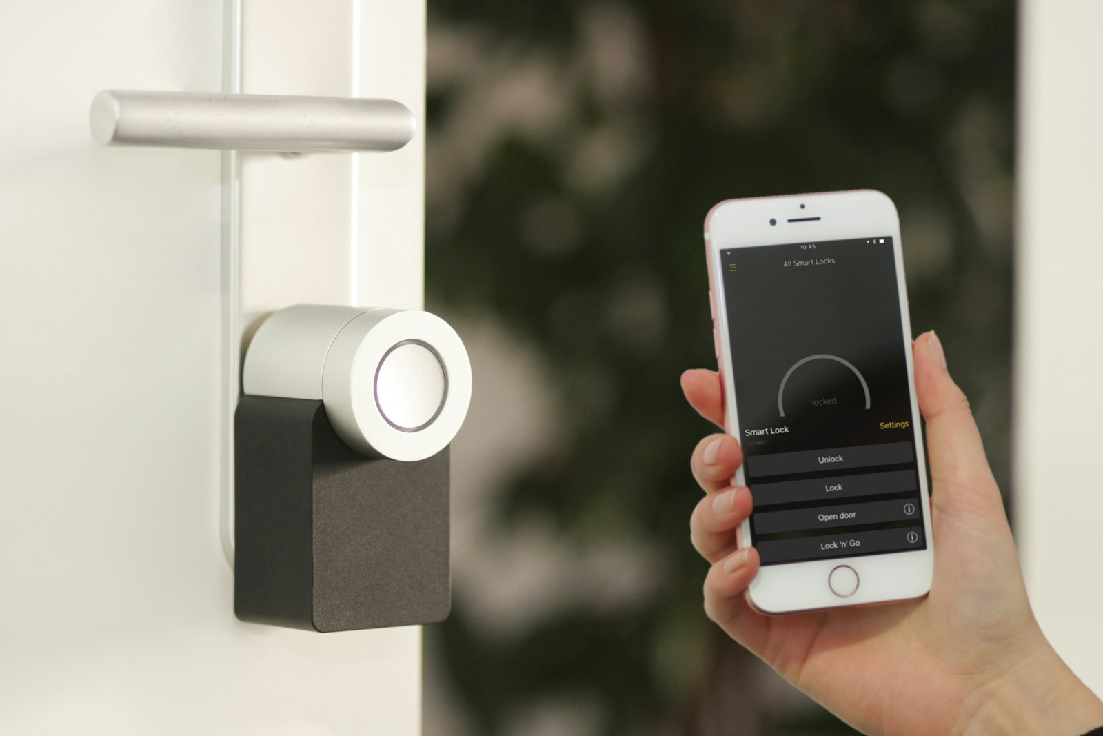 Phone unlocking a smart front door